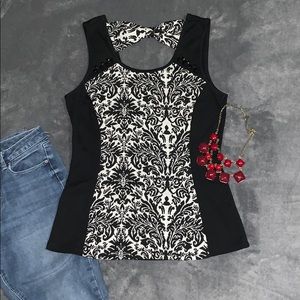Maurices black and white top